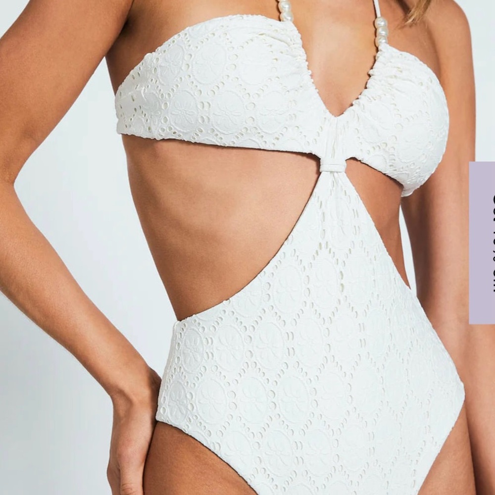 White Cutout One-Piece Swimsuit
